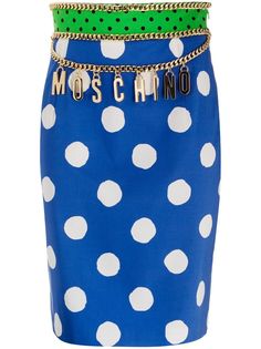 Moschino мини-юбка в горох