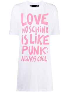 Love Moschino платье-футболка с надписью