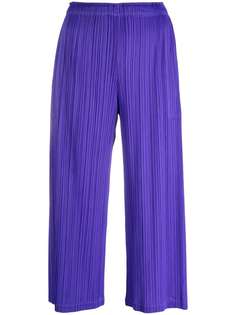 Pleats Please Issey Miyake укороченные плиссированные брюки