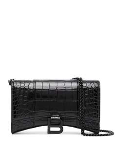 Balenciaga кошелек Hourglass с тиснением под крокодила