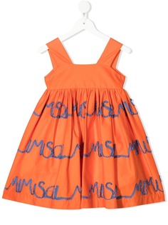 Mi Mi Sol поплиновое платье с вышитым логотипом
