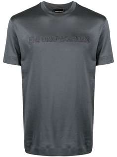 Emporio Armani футболка с вышитым логотипом