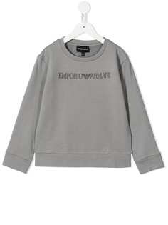 Emporio Armani Kids толстовка с вышитым логотипом