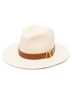 Valentino соломенная шляпа с логотипом VLogo