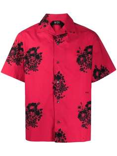 Nº21 рубашка с распашным воротником и цветочным принтом