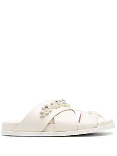 Simone Rocha сандалии с кристаллами и искусственным жемчугом