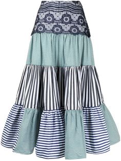 Silvia Tcherassi юбка Flagler со вставками