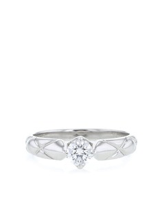 Chanel Pre-Owned платиновое кольцо с бриллиантом