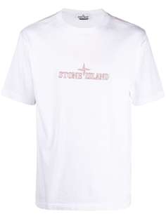 Stone Island футболка с вышитым логотипом