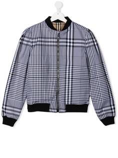 Burberry Kids двусторонний бомбер в клетку Vintage Check