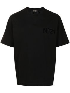 Nº21 футболка с тисненым логотипом