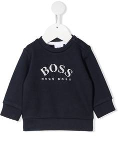 BOSS Kidswear толстовка с круглым вырезом и логотипом