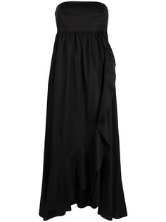 TWINSET расклешенное платье макси без бретелей