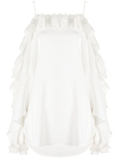 Ermanno Scervino блузка с открытыми плечами и кружевными оборками