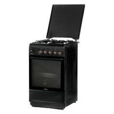 Газовая плита Flama N FG 24236 At, газовая духовка, металлическая крышка, сталь, антрацит