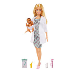 Кукла Barbie Доктор педиатр с малышом пациентом [gvk03]