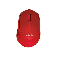 Мышь LOGITECH M330 Silent Plus, оптическая, беспроводная, USB, красный [910-004911]