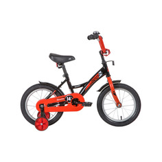 Велосипед NOVATRACK Strike городской (детский), рама 9.5", колеса 14", черный/красный, 10кг [143strike.bkr20]