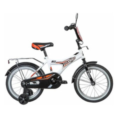 Велосипед NOVATRACK Turbo городской (детский), рама 10.5", колеса 16", белый/черный, 11кг [167turbo.wt20]