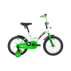Велосипед NOVATRACK Strike городской (детский), рама 9.5", колеса 14", белый/зеленый, 10кг [143strike.wtg20]