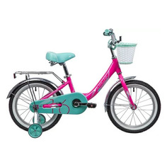 Велосипед NOVATRACK Ancona городской (детский), рама 11", колеса 16", розовый/бирюзовый, 11кг [167aancona.pn9]