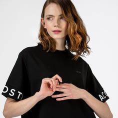 Женское платье Lacoste с круглым вырезом и принтом