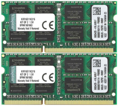 Оперативная память Kingston ValueRAM 16GB SO-DIMM DDR3 1600Mhz (KVR16S11K2/16)