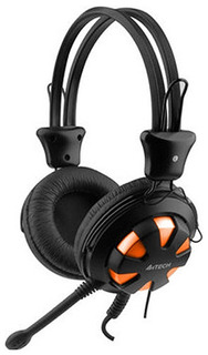 Наушники с микрофоном A4Tech HS-28 Black/Orange