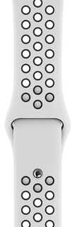 Ремешок Apple для Apple Watch 44mm Pure Platinum/Black Nike Sport Band S/M&M/L (MX8F2ZM/A)