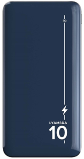 Внешний аккумулятор LYAMBDA 10000mAh PD+QC3.0 Slim Dark Blue (LP301-DB)