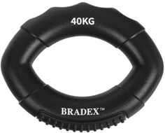 Эспандер Bradex кистевой, до 40 кг, овальный, черный (SF 0575)