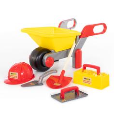Песочный набор Wader Тачка №4 Construct и набор каменщика №4 Construct