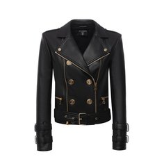 Кожаная куртка Balmain