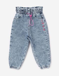 Джинсы Jogger с вышивкой для девочки Gloria Jeans
