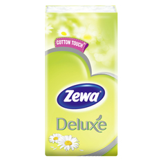 Носовые Платки Zewa Deluxe Ромашка, 3 слоя, 1 упаковка 10 шт