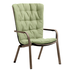 Кресло Nardi Folio с подушкой табак, зелёный