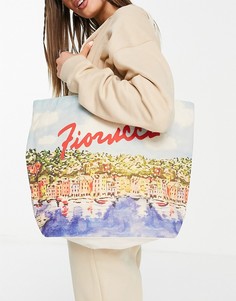 Большая сумка-тоут с живописным принтом Fiorucci-Многоцветный