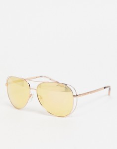 Солнцезащитные очки-авиаторы цвета розового золота Michael Kors-Золотистый