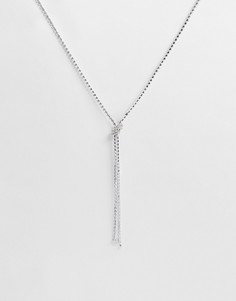 Y-образное серебряное ожерелье со стразами House of Pascal Drop It Like Its Hot-Серебристый