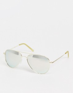 Солнцезащитные очки-авиаторы в стиле унисекс Polaroid-Золотистый