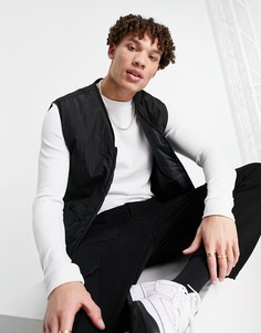 Черный жилет в утилитарном стиле с карманами New Look-Черный цвет