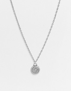 Серебристое ожерелье с прямоугольной подвеской и застежкой-крючком Classics 77-Серебристый