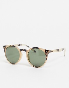 Круглые солнцезащитные очки в светлой черепаховой оправе & Other Stories-Черный цвет