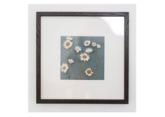 Панно с родантом (wowbotanica) голубой 25x25 см.