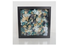 Панно с нигеллой, лагурусом и гортензией (wowbotanica) мультиколор 25x25 см.