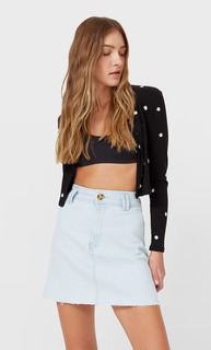 Stradivarius Джинсовая Мини-Юбка Деним 38