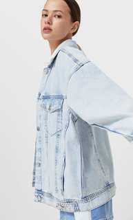Stradivarius Джинсовая Куртка Оверсайз Деним Xl