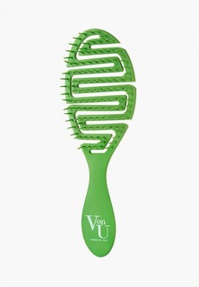 Расческа Von U для волос, антистатичная Spin Brush Green