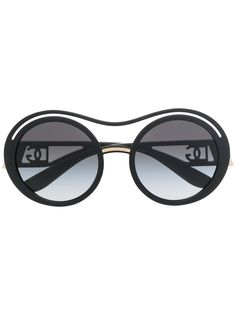 Dolce & Gabbana Eyewear солнцезащитные очки в круглой оправе с логотипом