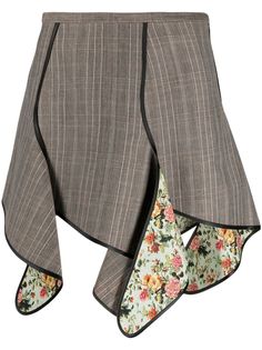 Y/Project клетчатая мини-юбка асимметричного кроя